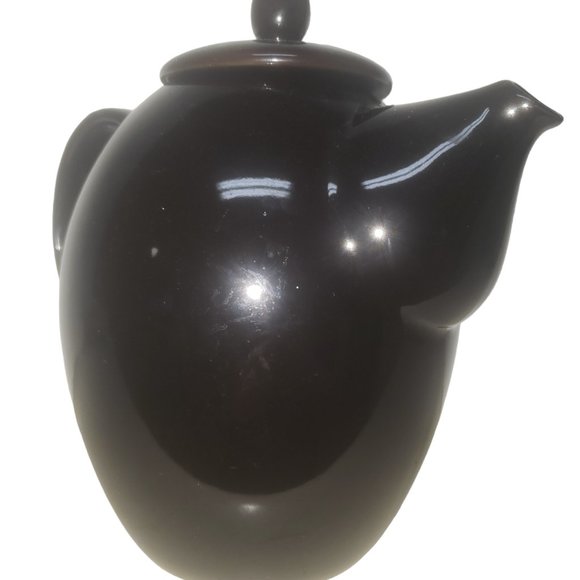 Black Ceramic Beverage Pitcher Coffee, Tea, Water etc - Picture 2 of 5